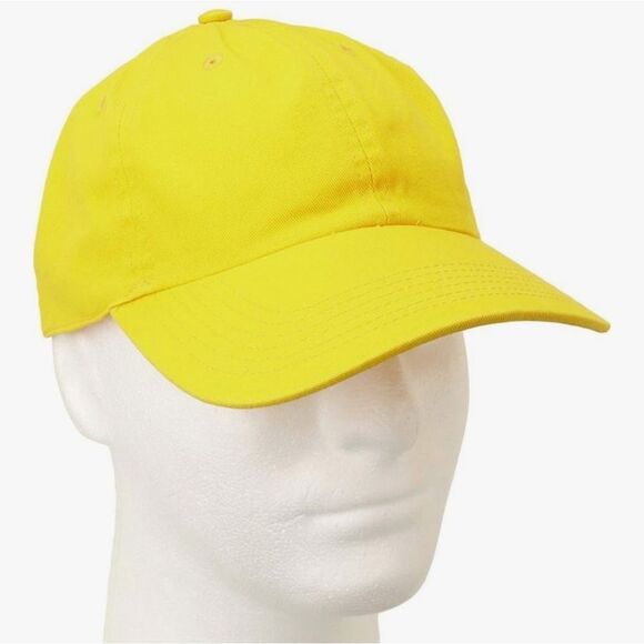 🩵NWOT Yellow Unisex Adjustable Soft Cotton Baseball Hat - Picture 1 of 13